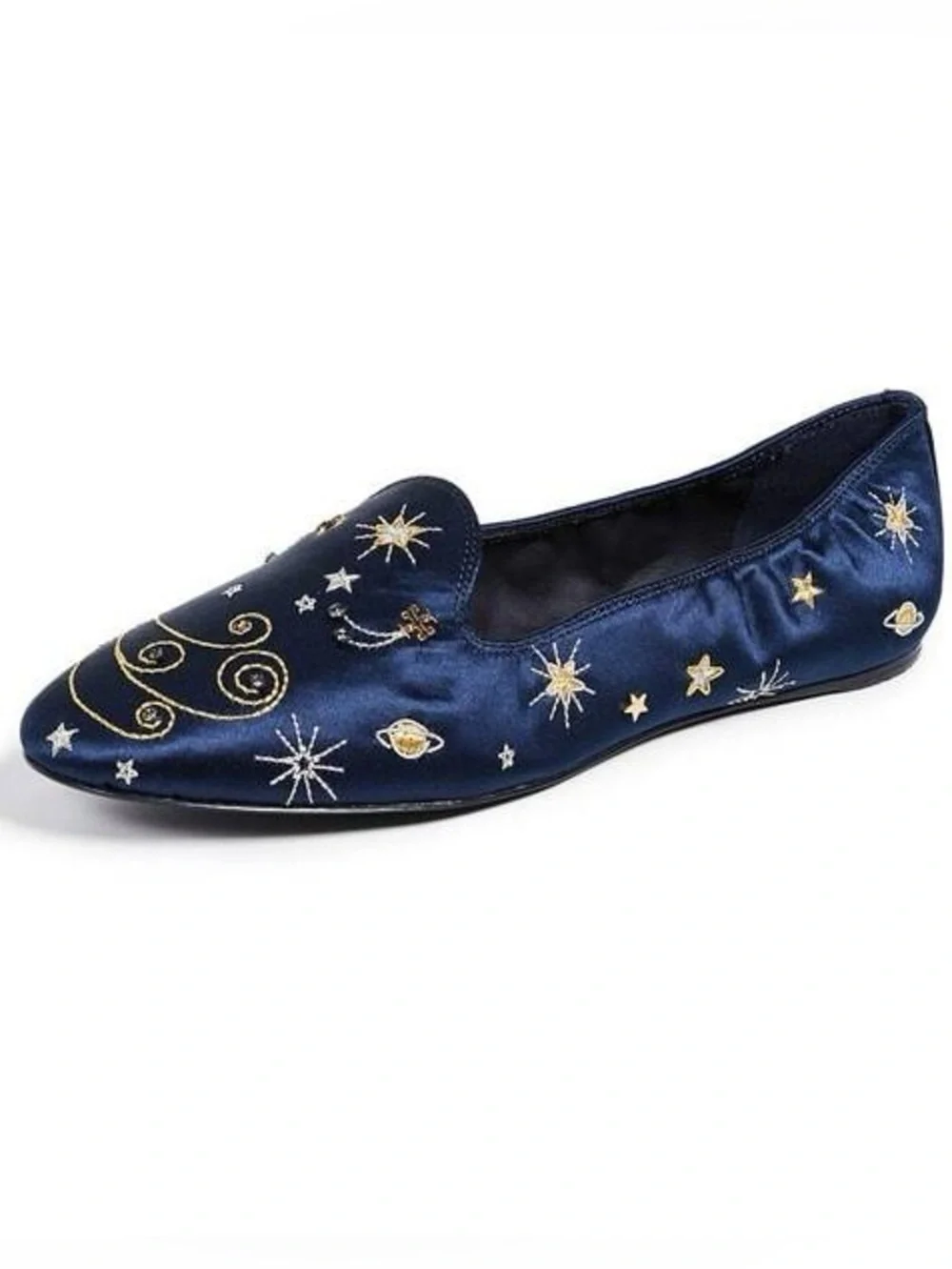 Tory Burch Olympia Perfect Navy Satin Loafer - Size 9.5 - NIB